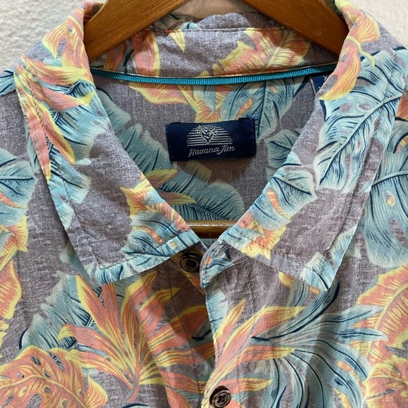 Havana Jim Tropical Hawaiian Floral Pattern Men’s Shirt Size XL - Picture 2 of 8